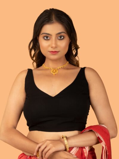 Black Georgette Sleeveless Blouse